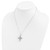 Sentimental Expressions Sterling Silver Rhodium-plated Antiqued Cross Ash Holder 18 Inch Necklace