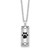 Sentimental Expressions Sterling Silver Rhodium-plated Antiqued Cylinder with Paws Ash Holder 18 Inch Necklace