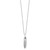 Sentimental Expressions Sterling Silver Rhodium-plated Antiqued Lined Bullet Ash Holder 18 Inch Necklace