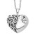 Sentimental Expressions Sterling Silver Rhodium-plated Antiqued One More Day Heart Shape with Butterfly Ash Holder 18 Inch Necklace