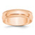 10k Rose Gold 6mm Lightweight Milgrain Half Round Wedding Band Size 6