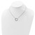 Prizma Sterling Silver Rhodium-plated 16 inch Colorful CZ Open Circle Necklace with 2 inch Extender
