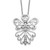 Sentimental Expressions Sterling Silver Rhodium-plated CZ Antiqued Angel, Heavenly Angel 18 Inch Necklace