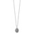 Sentimental Expressions Sterling Silver Rhodium-plated CZ Antiqued Flower Ash Holder 18 Inch Necklace
