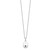 Sentimental Expressions Sterling Silver Rhodium-plated CZ Antiqued Flower Ash Holder 18 Inch Necklace