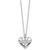 Sentimental Expressions Sterling Silver Rhodium-plated CZ Antiqued Love You To Pieces 18in Necklace