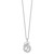 Sentimental Expressions Sterling Silver Rhodium-plated CZ Family of 3 Gathering 18in. Necklace