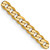 14K 26 inch 2.9mm Flat Beveled Curb with Lobster Clasp Chain