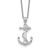 Sentimental Expressions Sterling Silver Rhodium-plated CZ My Mother My Anchor 18in Necklace