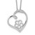 Sentimental Expressions Sterling Silver Rhodium-plated CZ My Special Niece 18in Flower in Heart Necklace