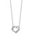 Sentimental Expressions Sterling Silver Rhodium-plated CZ My Special Pet Heart 18in Necklace