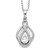 Sentimental Expressions Sterling Silver Rhodium-plated CZ Tear Of Strength Ash Holder 18 Inch Necklace