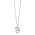 Sentimental Expressions Sterling Silver Rhodium-plated CZ To My Sister 18in Heart Necklace