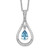 Sentimental Expressions Sterling Silver Rhodium-plated Dec. CZ Stone Never Forget Tear 18 Inch Birthstone Necklace