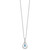 Sentimental Expressions Sterling Silver Rhodium-plated Dec. CZ Stone Never Forget Tear 18 Inch Birthstone Necklace