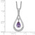 Sentimental Expressions Sterling Silver Rhodium-plated June CZ Stone Never Forget Tear 18in Birthstone Necklace