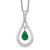 Sentimental Expressions Sterling Silver Rhodium-plated May CZ Stone Never Forget Tear 18in Birthstone Necklace