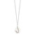 Sentimental Expressions Sterling Silver Rhodium-plated Mother of Pearl CZ Tear From Heaven 18in Necklace