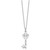 Sentimental Expressions Sterling Silver Rhodium-plated Red CZ Antiqued Key of David 18in Necklace