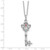 Sentimental Expressions Sterling Silver Rhodium-plated Red CZ Antiqued Key of David 18in Necklace