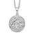 Sentimental Expressions Sterling Silver Rhodium-plated Tear in Circle Ash Holder 18 Inch Necklace