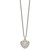 Shey Couture Sterling Silver Antiqued with 14K Accent 18 Inch Diamond Vintage Heart Necklace - QT-8AB06C20-6616