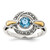 Shey Couture Sterling Silver Antiqued with 14k Accent Light Swiss Blue Topaz Ring - QT-9E85A719-3933