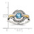 Shey Couture Sterling Silver Antiqued with 14k Accent Light Swiss Blue Topaz Ring - QT-9E85A719-3933