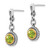 Shey Couture Sterling Silver Gold-tone Flash Gold-plated Antiqued Round Bezel Peridot Post Dangle Earrings