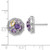 Shey Couture Sterling Silver Rhodium-plated with 14k Accent .54Amethyst / .63 Pink Quartz / .03 White Topaz Earrings