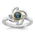 Shey Couture Sterling Silver Rhodium-plated with 14k Accent .69 London Blue Topaz / .08 Swiss Blue Topaz Ring - QT-40AA17DF-3358