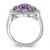 Shey Couture Sterling Silver Rhodium-plated with 14k Accent .78Amethyst / 1.0Pink Quartz / .06White Topaz Ring - QT-0A071455-5089