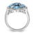 Shey Couture Sterling Silver Rhodium-plated with 14k Accent 1.36 Swiss Blue Topaz / 1.05 London Blue Topaz / .08 White Topaz Ring - QT-A18C1C18-3125