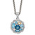Shey Couture Sterling Silver Rhodium-plated with 14k Accent 1.36 Swiss Blue Topaz/1.05 London Blue Topaz/.09 White Topaz 18 inch Necklace