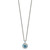 Shey Couture Sterling Silver Rhodium-plated with 14k Accent 1.36 Swiss Blue Topaz/1.05 London Blue Topaz/.09 White Topaz 18 inch Necklace
