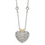 Shey Couture Sterling Silver Rhodium-plated with 14K Accent 18 Inch Diamond Vintage Heart Necklace