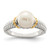 Shey Couture Sterling Silver Rhodium-plated with 14K Accent 8-9mm Freshwater Cultured Pearl Ring