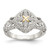 Shey Couture Sterling Silver Rhodium-plated with 14K Accent Diamond Ring - QT-A61113DA-6884