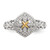 Shey Couture Sterling Silver Rhodium-plated with 14K Accent Diamond Ring - QT-A61113DA-6884