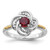 Shey Couture Sterling Silver Rhodium-plated with 14k Accent Garnet Ring - QT-E6891543-9731