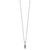 Shey Couture Sterling Silver Rhodium-plated with 14k Accent Marquise Amethyst Navette 18 inch with 2 inch Extension Necklace