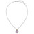 Shey Couture Sterling Silver Rhodium-plated with 14k Accent Oval Amethyst 18 inch with 2 inch Extension Vintage Necklace