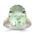 Shey Couture Sterling Silver Rhodium-plated with 14K Accent Oval Green Quartz Ring - QT-47D322A3-7351