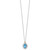 Shey Couture Sterling Silver Rhodium-plated with 14k Accent Oval Light Swiss Blue Topaz 18 inch with 2 inch Extension Vintage Necklace