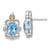 Shey Couture Sterling Silver Rhodium-plated with 14k Accent Oval Light Swiss Blue Topaz Vintage Post Earrings