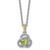 Shey Couture Sterling Silver Rhodium-plated with 14k Accent Peridot 18 inch Necklace