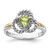 Shey Couture Sterling Silver Rhodium-plated with 14k Accent Peridot Ring - QT-C301AAF9-7811