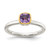 Shey Couture Sterling Silver Rhodium-plated with 14K Accent Polished Cushion-cut Amethyst Ring - QT-3C27CD84-6291