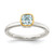 Shey Couture Sterling Silver Rhodium-plated with 14K Accent Polished Cushion-cut Aquamarine Ring - QT-1D4782EB-9169