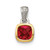 Shey Couture Sterling Silver Rhodium-plated with 14k Accent Polished Cushion-cut Created Ruby Pendant